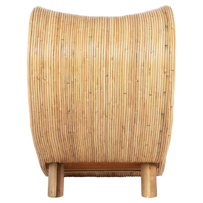 ΠΟΛΥΘΡΟΝΑ CURVY LOUNGE ΑΠΟ RATTAN ΣΕ ΦΥΣΙΚΗ ΑΠΟΧΡΩΣΗ 63x128x97