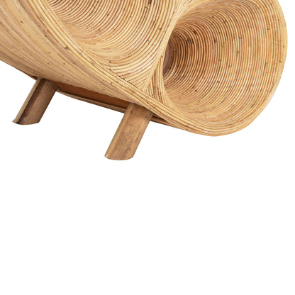 ΠΟΛΥΘΡΟΝΑ CURVY LOUNGE ΑΠΟ RATTAN ΣΕ ΦΥΣΙΚΗ ΑΠΟΧΡΩΣΗ 63x128x97