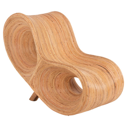 ΠΟΛΥΘΡΟΝΑ CURVY LOUNGE ΑΠΟ RATTAN ΣΕ ΦΥΣΙΚΗ ΑΠΟΧΡΩΣΗ 63x128x97