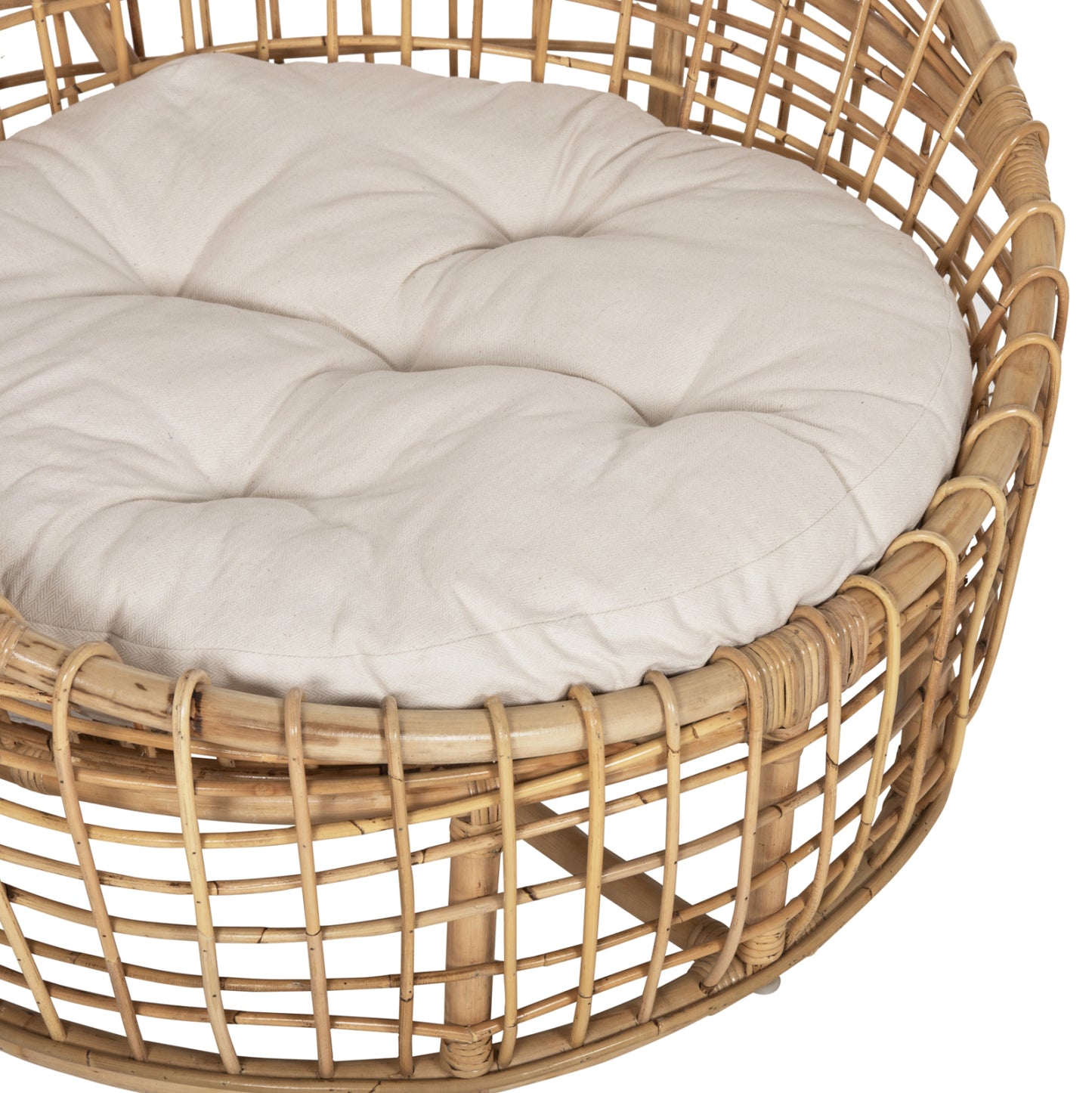 ΠΟΛΥΘΡΟΝΑ ENTO RATTAN ΣΕ ΦΥΣΙΚΟ ΜΠΕΖ ΜΑΞΙΛΑΡΙ 85x75x67