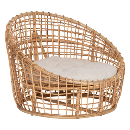 ΠΟΛΥΘΡΟΝΑ ENTO RATTAN ΣΕ ΦΥΣΙΚΟ ΜΠΕΖ ΜΑΞΙΛΑΡΙ 85x75x67