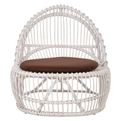 ΠΟΛΥΘΡΟΝΑ ENTROPY RATTAN ΛΕΥΚΟ ΜΕ ΚΑΦΕ ΜΑΞΙΛΑΡΙ 80x97x85