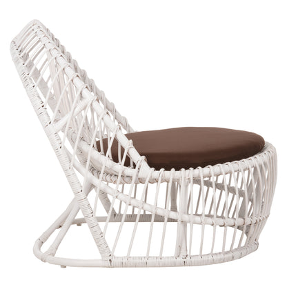 ΠΟΛΥΘΡΟΝΑ ENTROPY RATTAN ΛΕΥΚΟ ΜΕ ΚΑΦΕ ΜΑΞΙΛΑΡΙ 80x97x85
