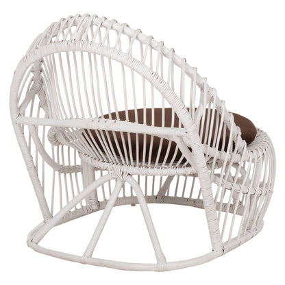 ΠΟΛΥΘΡΟΝΑ ENTROPY RATTAN ΛΕΥΚΟ ΜΕ ΚΑΦΕ ΜΑΞΙΛΑΡΙ 80x97x85