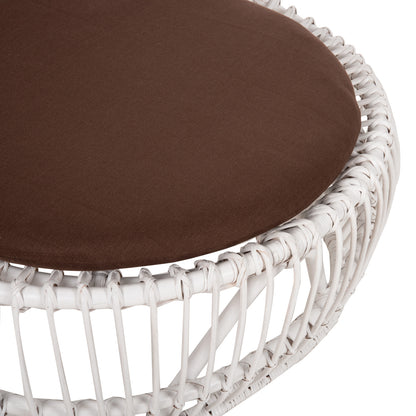 ΠΟΛΥΘΡΟΝΑ ENTROPY RATTAN ΛΕΥΚΟ ΜΕ ΚΑΦΕ ΜΑΞΙΛΑΡΙ 80x97x85