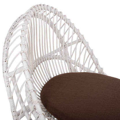 ΠΟΛΥΘΡΟΝΑ ENTROPY RATTAN ΛΕΥΚΟ ΜΕ ΚΑΦΕ ΜΑΞΙΛΑΡΙ 80x97x85