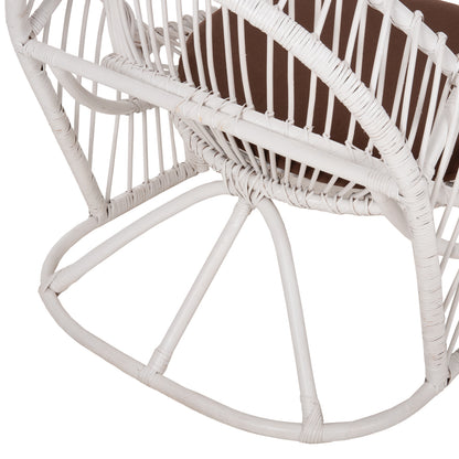 ΠΟΛΥΘΡΟΝΑ ENTROPY RATTAN ΛΕΥΚΟ ΜΕ ΚΑΦΕ ΜΑΞΙΛΑΡΙ 80x97x85