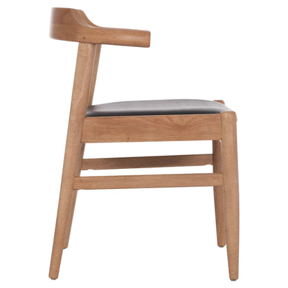 ΠΟΛΥΘΡΟΝΑ CERSEI RUBBERWOOD ΣΕ LIGHT OAK & PU ΣΕ ΜΑΥΡΟ 57x53x72