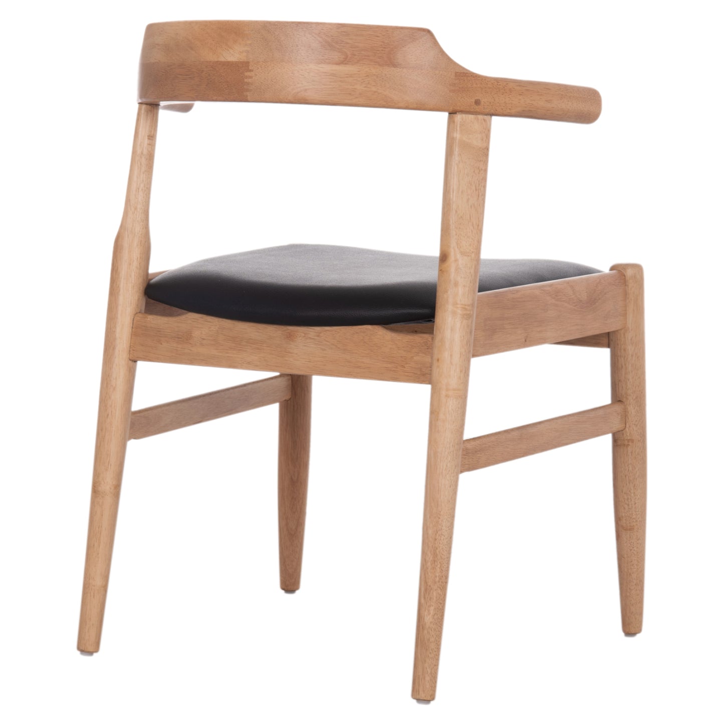 ΠΟΛΥΘΡΟΝΑ CERSEI RUBBERWOOD ΣΕ LIGHT OAK & PU ΣΕ ΜΑΥΡΟ 57x53x72