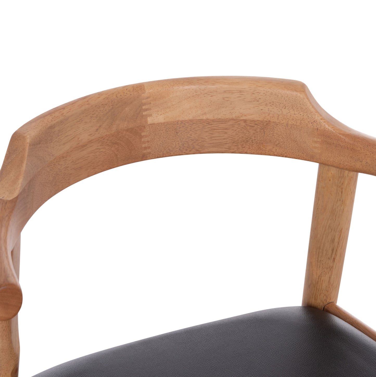 ΠΟΛΥΘΡΟΝΑ CERSEI RUBBERWOOD ΣΕ LIGHT OAK & PU ΣΕ ΜΑΥΡΟ 57x53x72