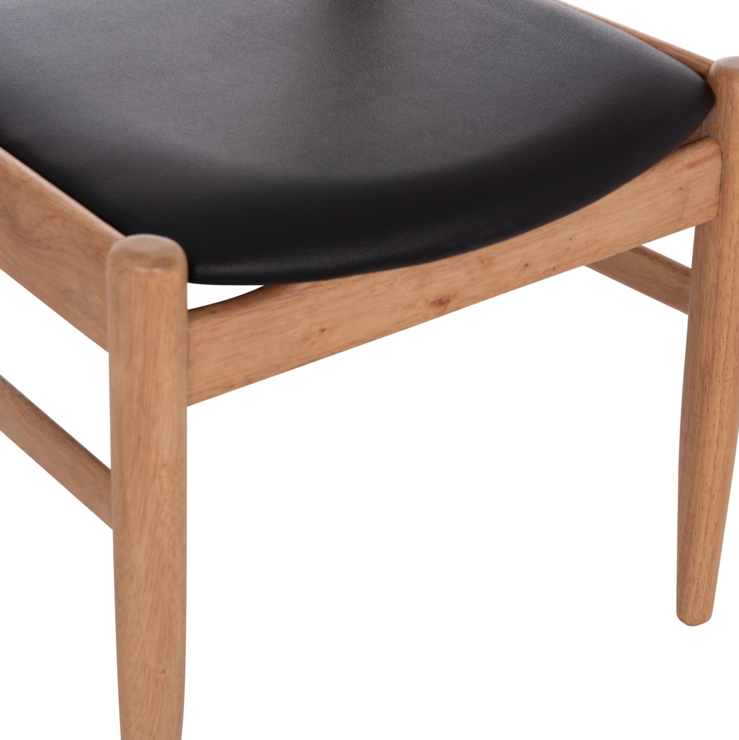 ΠΟΛΥΘΡΟΝΑ CERSEI RUBBERWOOD ΣΕ LIGHT OAK & PU ΣΕ ΜΑΥΡΟ 57x53x72