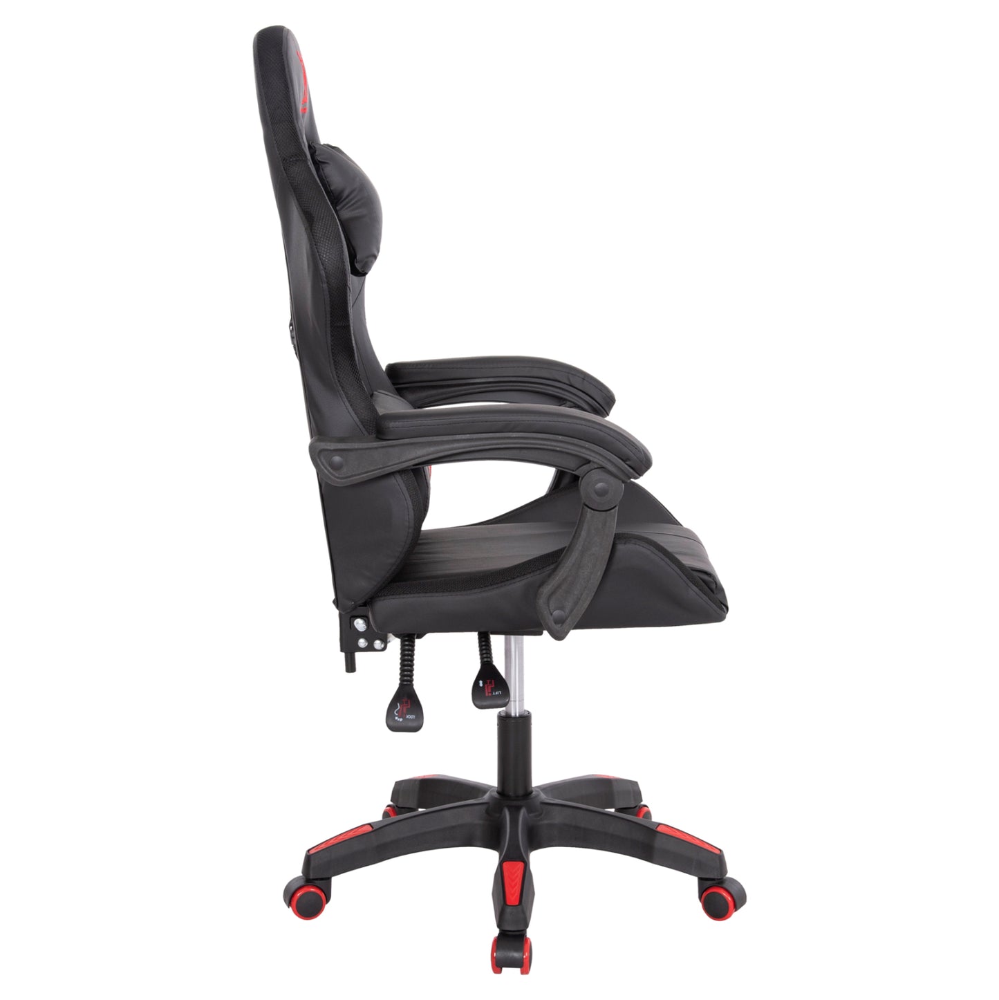ΠΟΛΥΘΡΟΝΑ GAMING DARREN ΜΑΥΡΟ ΚΟΚΚΙΝΟ PVC 58.5x100x120