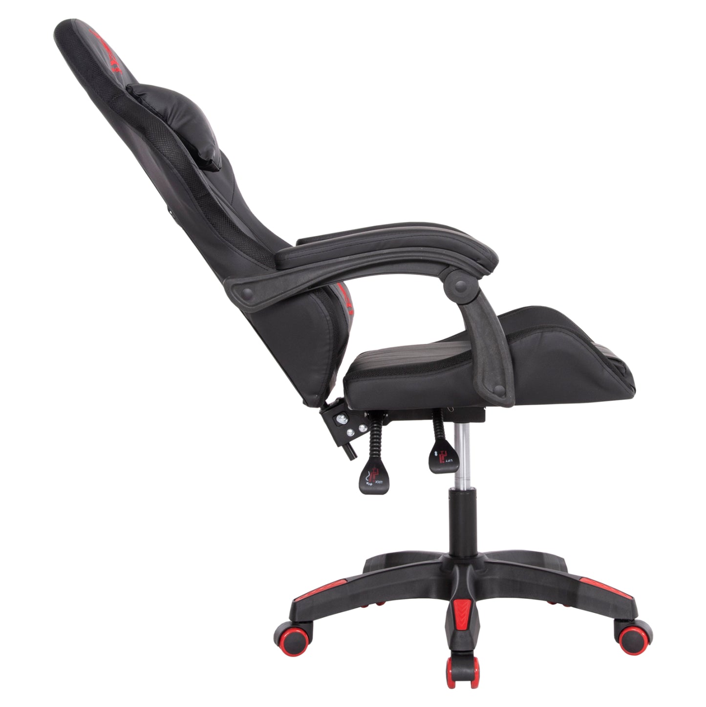 ΠΟΛΥΘΡΟΝΑ GAMING DARREN ΜΑΥΡΟ ΚΟΚΚΙΝΟ PVC 58.5x100x120