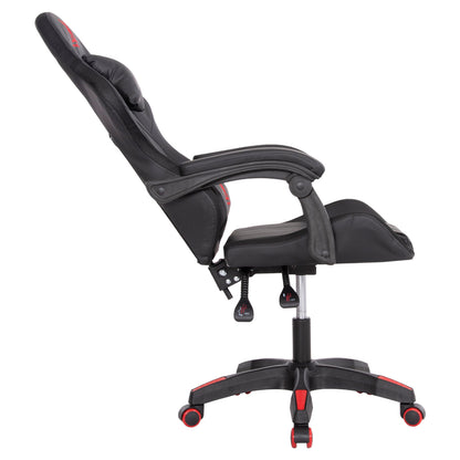 ΠΟΛΥΘΡΟΝΑ GAMING DARREN ΜΑΥΡΟ ΚΟΚΚΙΝΟ PVC 58.5x100x120
