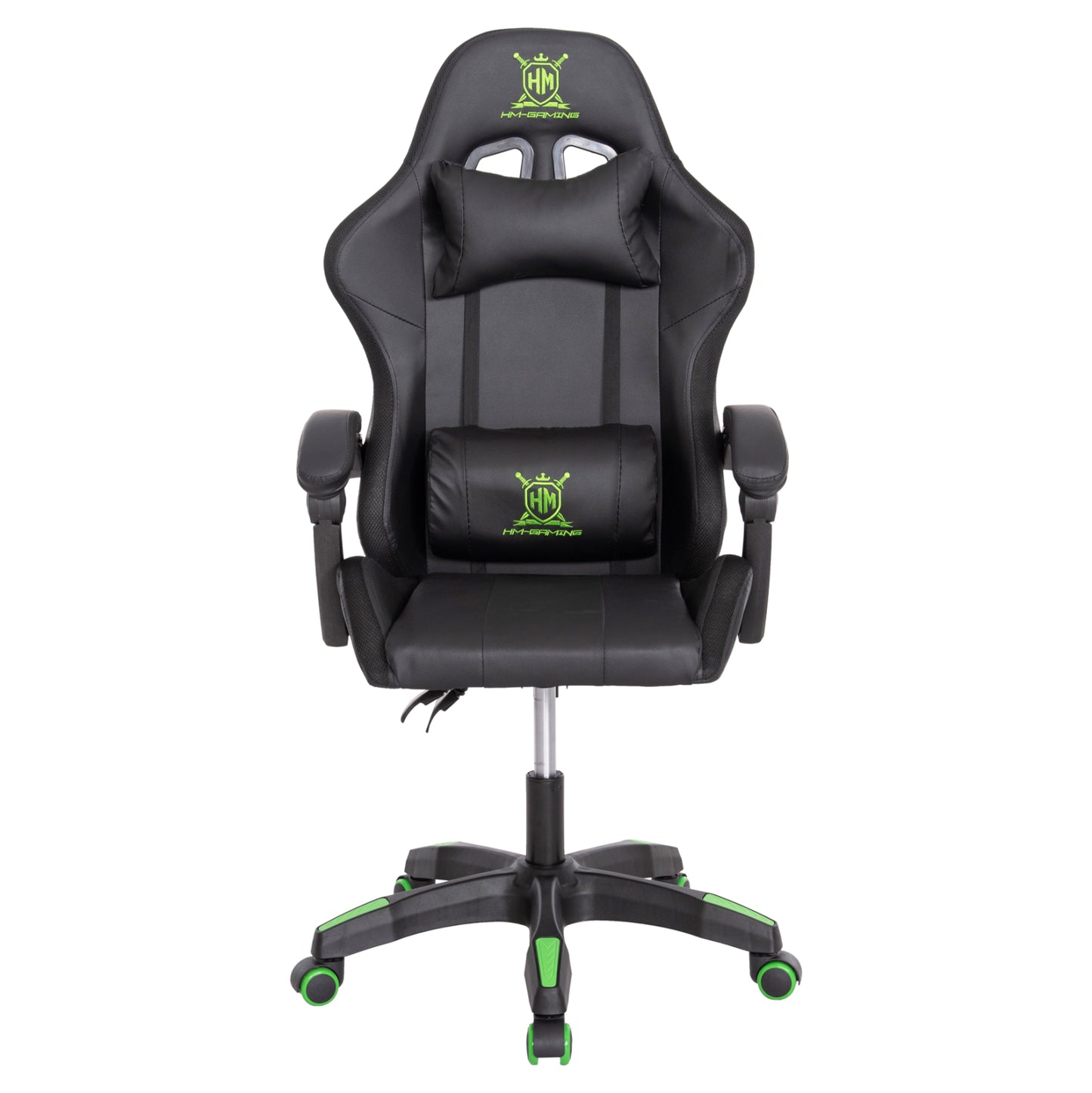 GAMING ARMCHAIR DARREN BLACK GREEN PVC 58.5x100x120