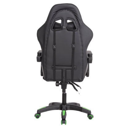 GAMING ARMCHAIR DARREN BLACK GREEN PVC 58.5x100x120