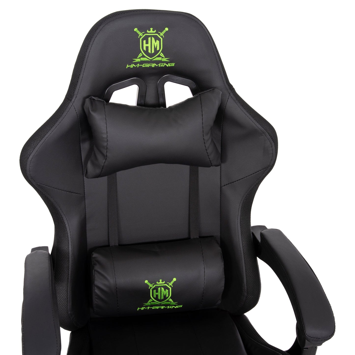 GAMING ARMCHAIR DARREN BLACK GREEN PVC 58.5x100x120