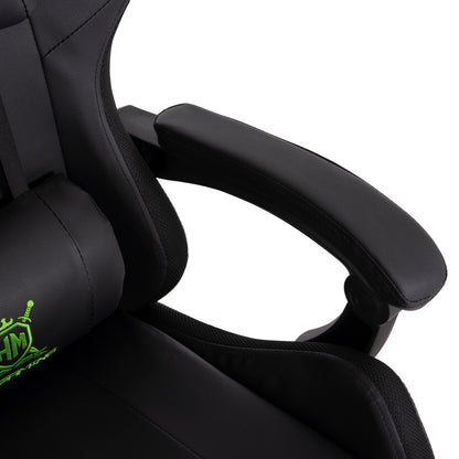 GAMING ARMCHAIR DARREN BLACK GREEN PVC 58.5x100x120