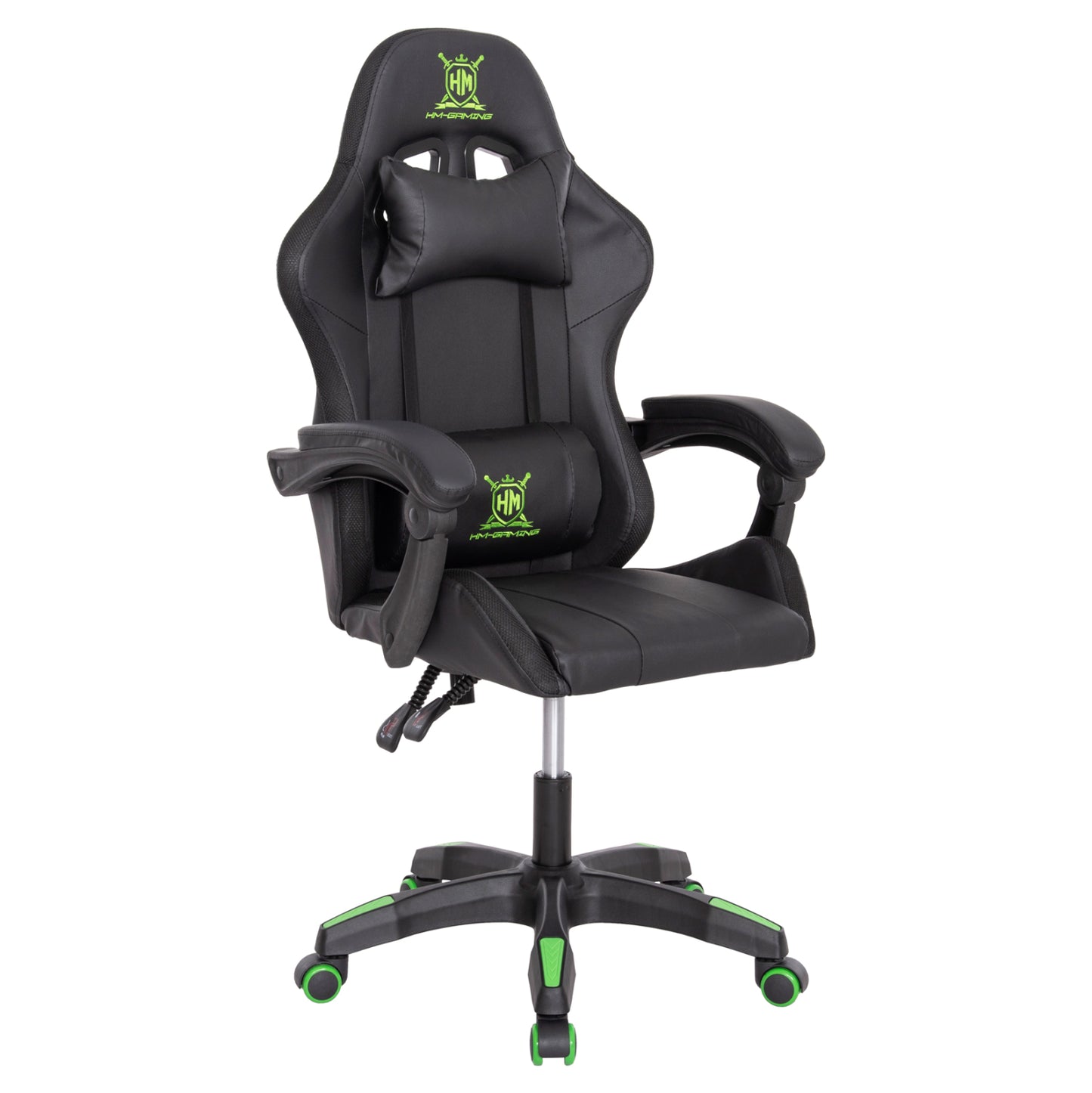 GAMING ARMCHAIR DARREN BLACK GREEN PVC 58.5x100x120