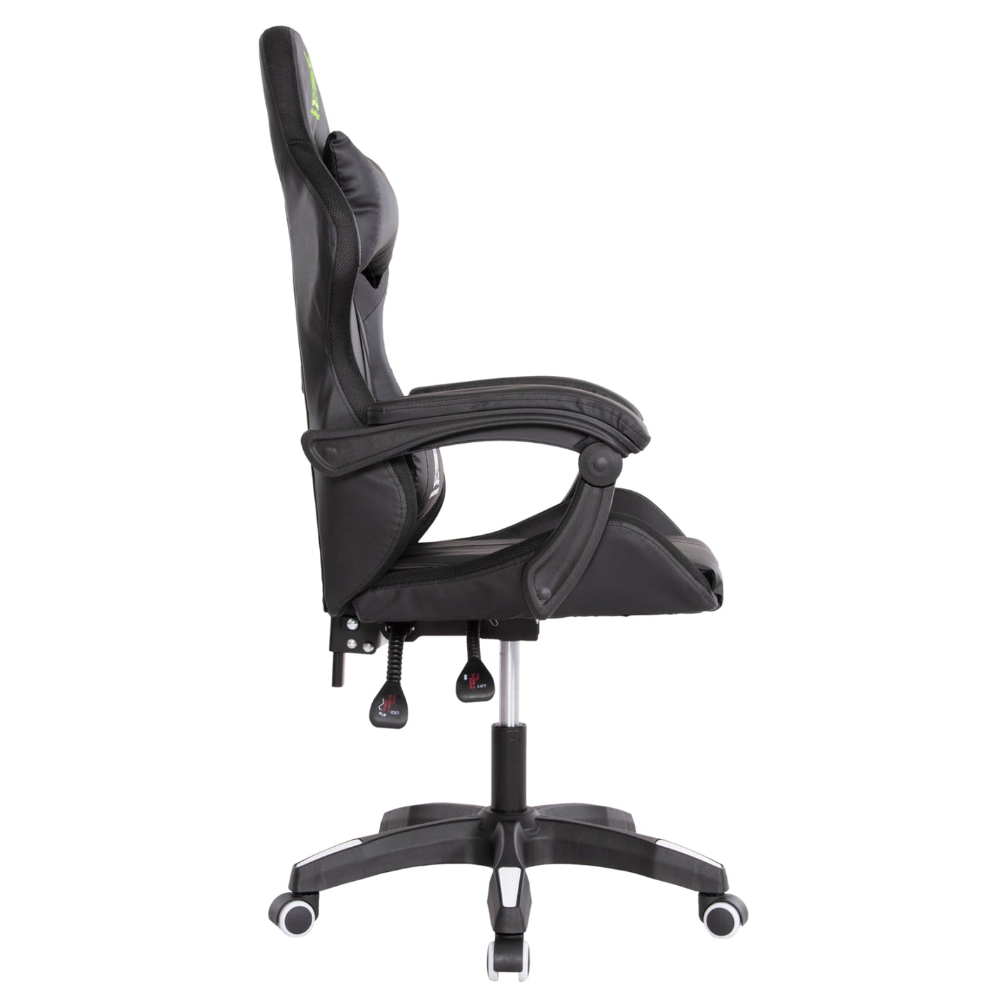 ΠΟΛΥΘΡΟΝΑ GAMING DARREN ΜΑΥΡΟ ΛΕΥΚΟ PVC 58.5x100x120