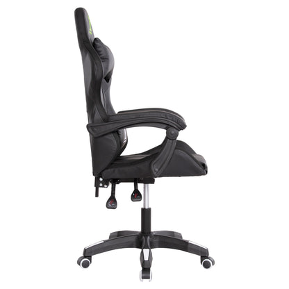 ΠΟΛΥΘΡΟΝΑ GAMING DARREN ΜΑΥΡΟ ΛΕΥΚΟ PVC 58.5x100x120