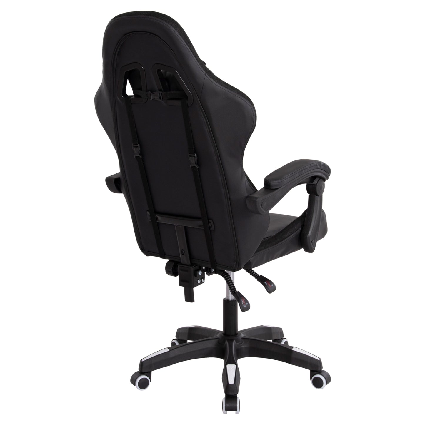 ΠΟΛΥΘΡΟΝΑ GAMING DARREN ΜΑΥΡΟ ΛΕΥΚΟ PVC 58.5x100x120