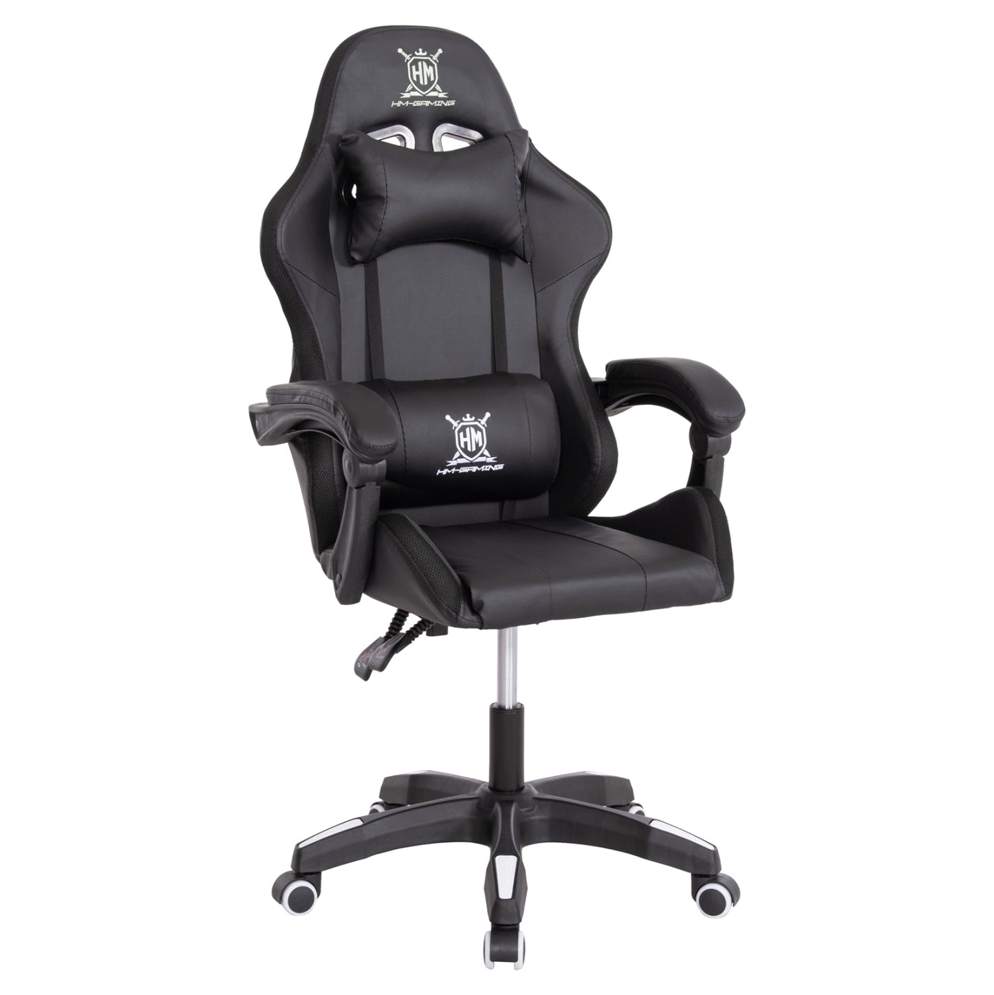 ΠΟΛΥΘΡΟΝΑ GAMING DARREN ΜΑΥΡΟ ΛΕΥΚΟ PVC 58.5x100x120