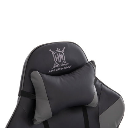 GAMING CHAIR DARREN BLACK GREY PVC 60x60x120