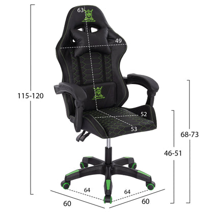 GAMING ARMCHAIR LOOT BLACK GREEN PVC 60x60x120