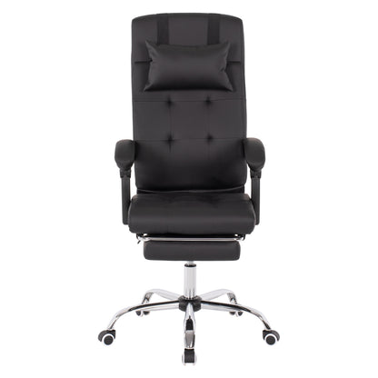 EXECUTIVE OFFICE CHAIR BLACK WITH RETRACTABLE FOOTREST 58x71x128