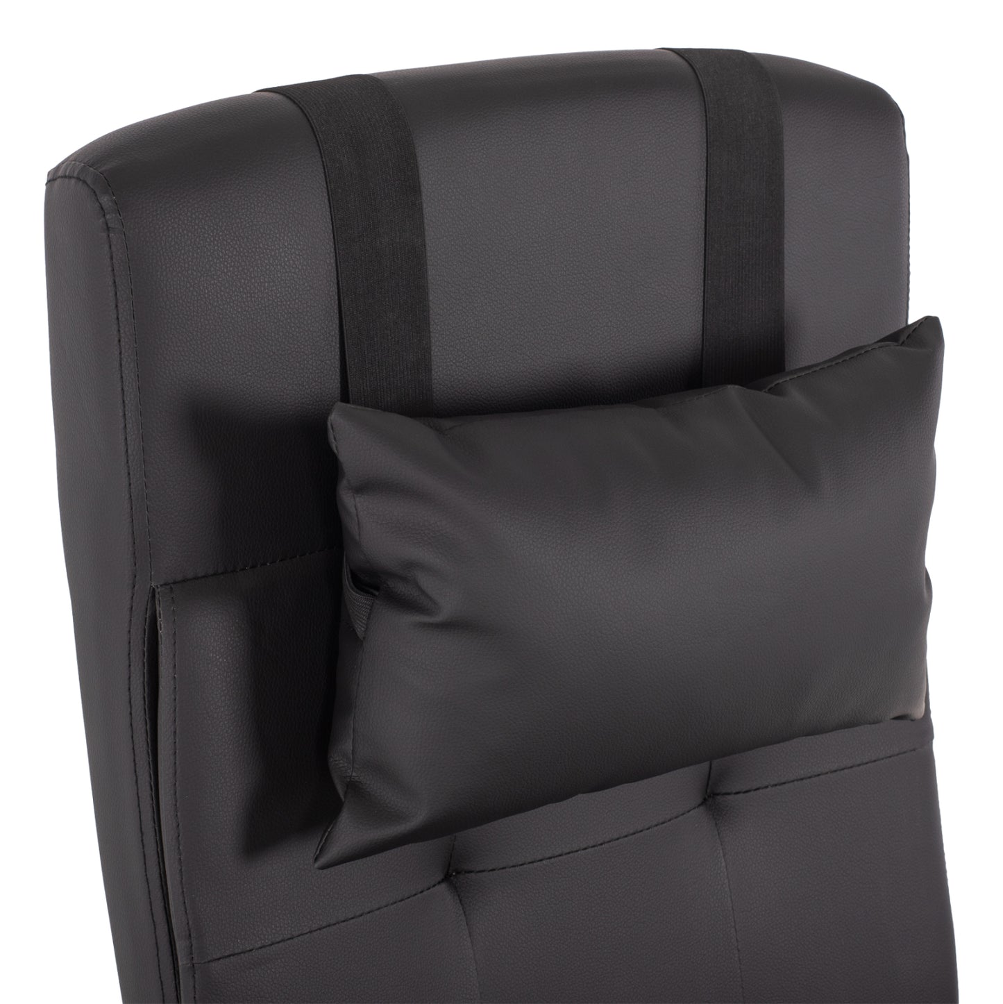 EXECUTIVE OFFICE CHAIR BLACK WITH RETRACTABLE FOOTREST 58x71x128