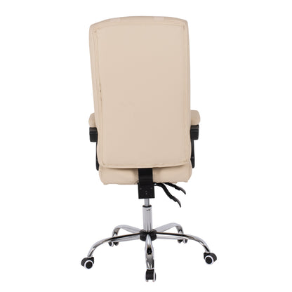 MANAGER'S OFFICE CHAIR BEIGE WITH FOLDABLE FOOTREST 58x71x128