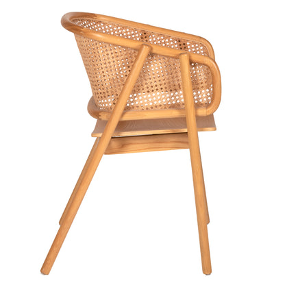 ΠΟΛΥΘΡΟΝΑ KENLEE ΦΡΑΞΙΝΟΣ ΚΑΙ ΦΥΣΙΚΟ RATTAN RATTAN ΣΕ ΦΥΣΙΚΟ 57,5x55x81