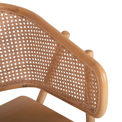 ΠΟΛΥΘΡΟΝΑ KENLEE ΦΡΑΞΙΝΟΣ ΚΑΙ ΦΥΣΙΚΟ RATTAN RATTAN ΣΕ ΦΥΣΙΚΟ 57,5x55x81