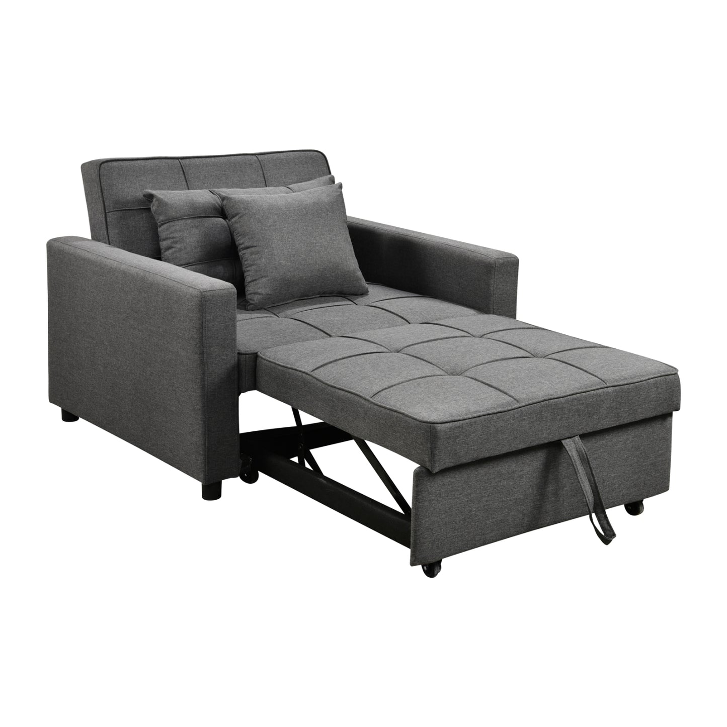 ARMCHAIR-BED MERO GREY FABRIC 98x85x88