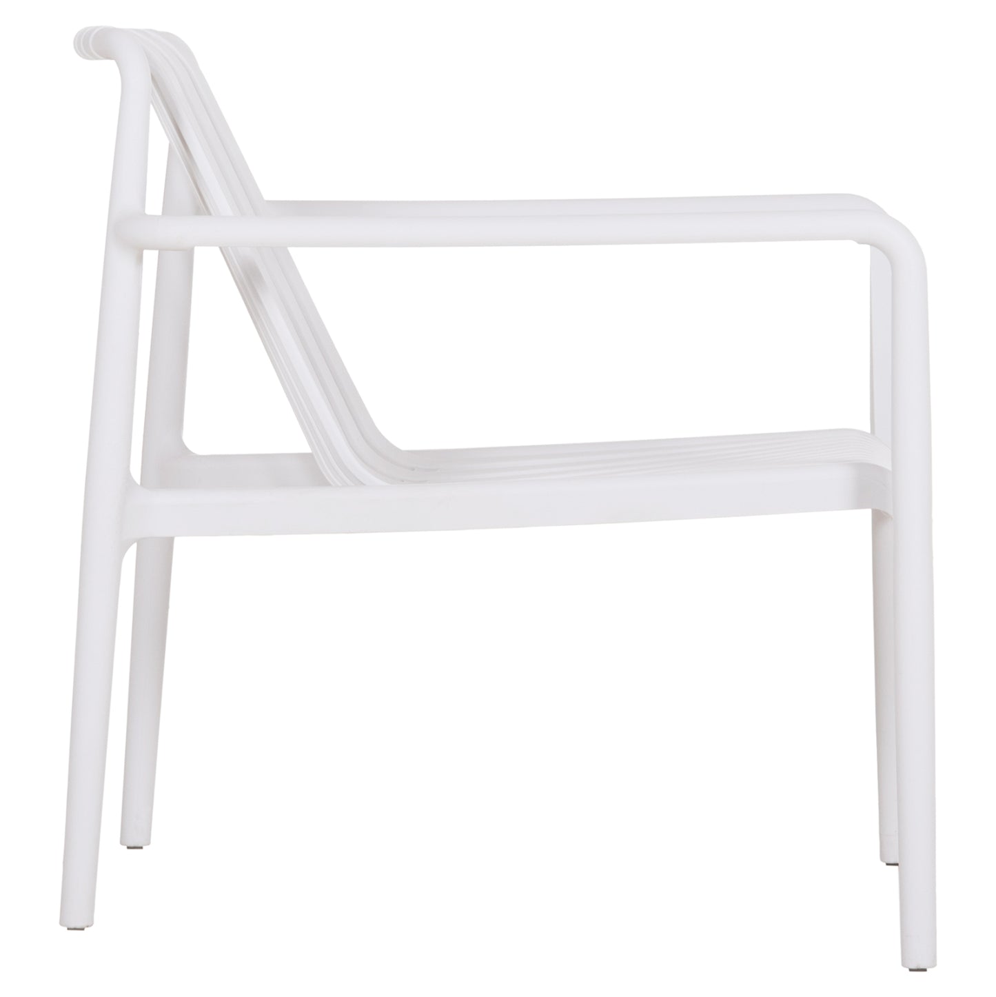 OUTDOOR LOUNGE ARMCHAIR MALEN WHITE POLYPROPYLENE 67x75x75