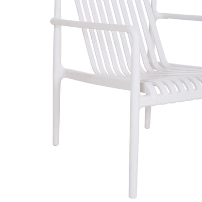 OUTDOOR LOUNGE ARMCHAIR MALEN WHITE POLYPROPYLENE 67x75x75