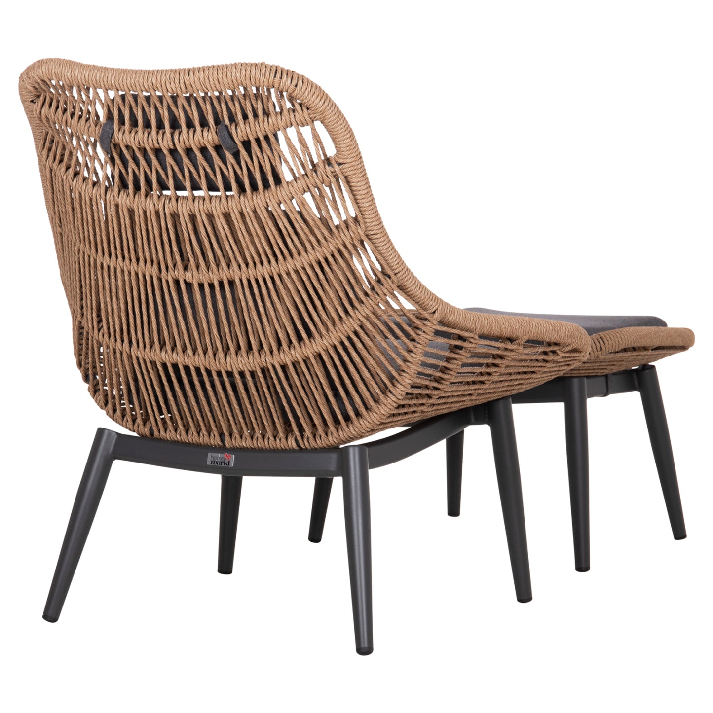ΠΟΛΥΘΡΟΝΑ LOUNGE ΜΕ ΥΠΟΠΟΔΙΟ REMVAZZO ΑΛΟΥΜΙΝΙΟ ΓΚΡΙ-WICKER 90x85x96