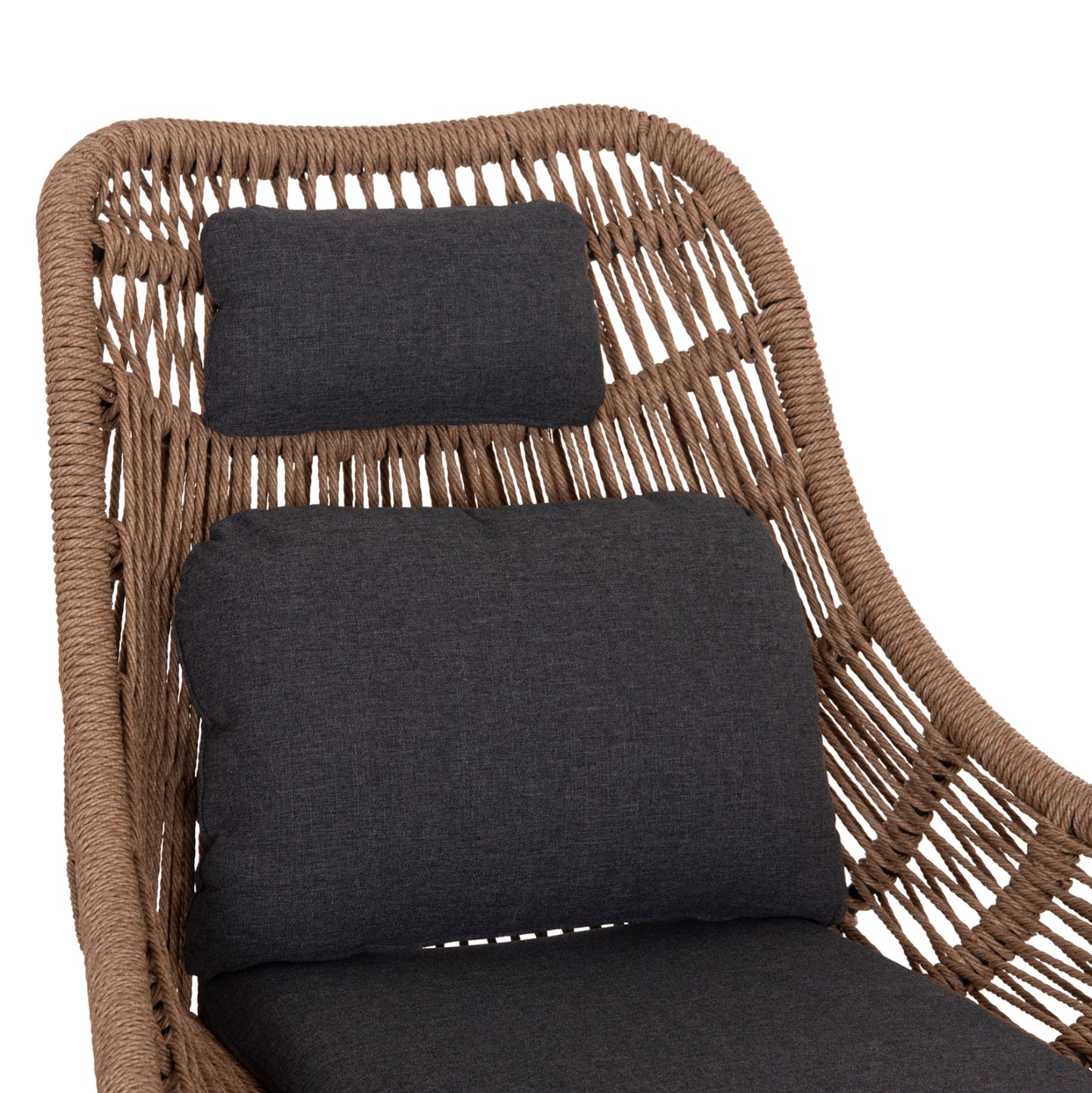ΠΟΛΥΘΡΟΝΑ LOUNGE ΜΕ ΥΠΟΠΟΔΙΟ REMVAZZO ΑΛΟΥΜΙΝΙΟ ΓΚΡΙ-WICKER 90x85x96