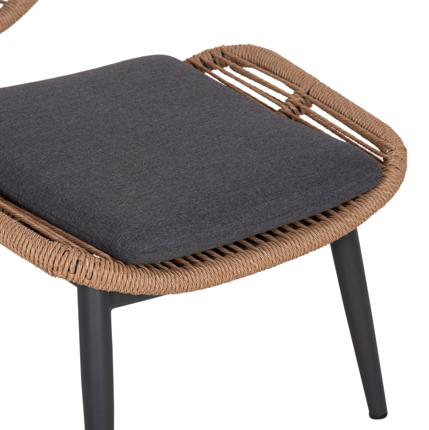 ΠΟΛΥΘΡΟΝΑ LOUNGE ΜΕ ΥΠΟΠΟΔΙΟ REMVAZZO ΑΛΟΥΜΙΝΙΟ ΓΚΡΙ-WICKER 90x85x96