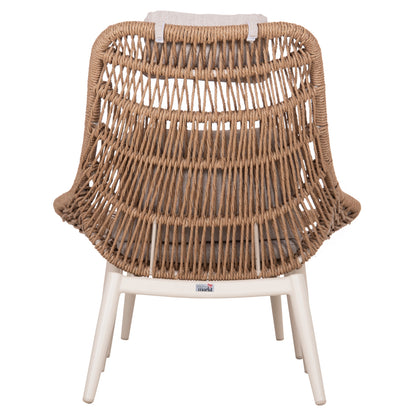 ΠΟΛΥΘΡΟΝΑ LOUNGE ΜΕ ΥΠΟΠΟΔΙΟ REMVAZZO ΑΛΟΥΜΙΝΙΟ ΜΠΕΖ-WICKER 90x85x96