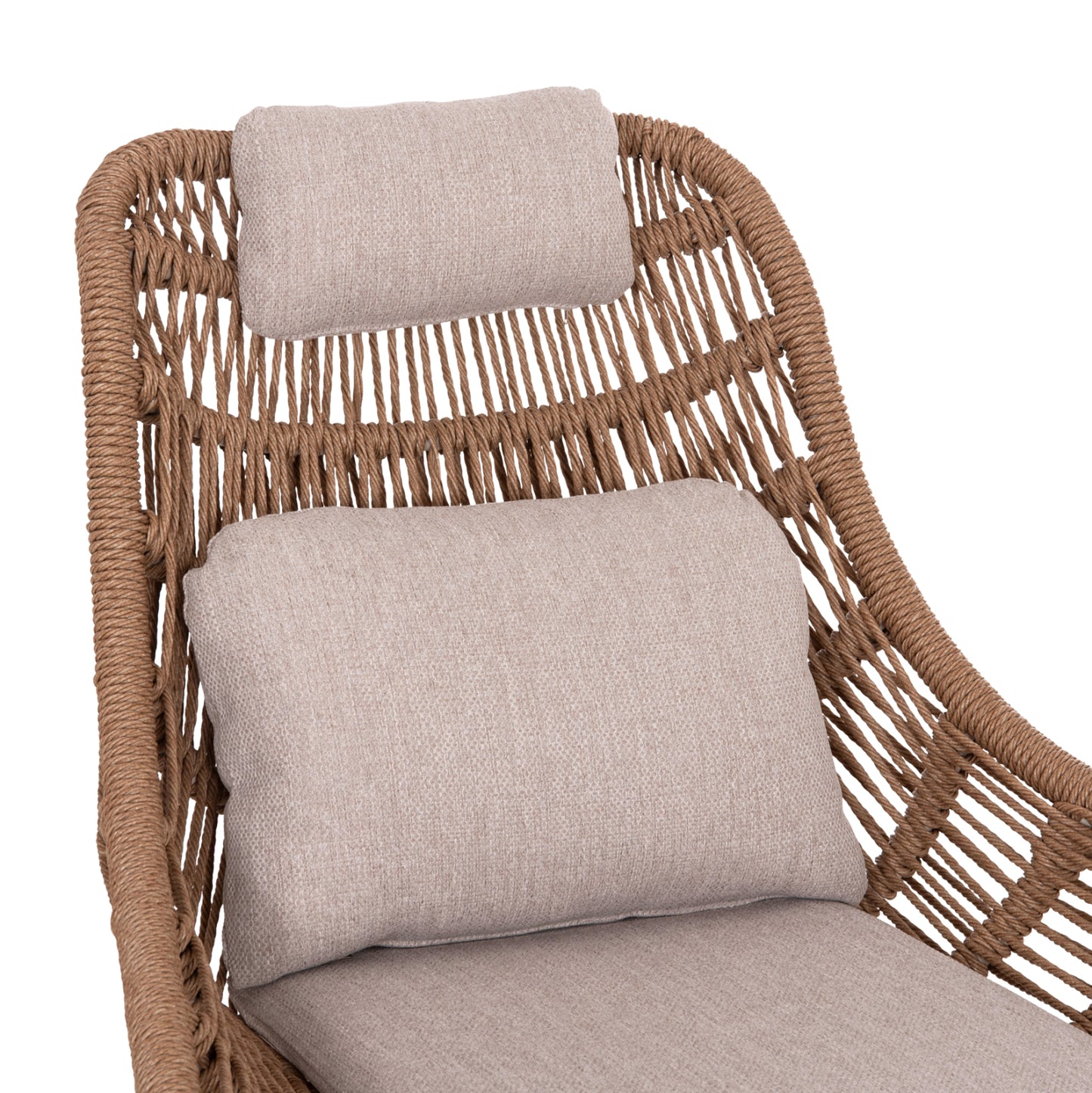 ΠΟΛΥΘΡΟΝΑ LOUNGE ΜΕ ΥΠΟΠΟΔΙΟ REMVAZZO ΑΛΟΥΜΙΝΙΟ ΜΠΕΖ-WICKER 90x85x96