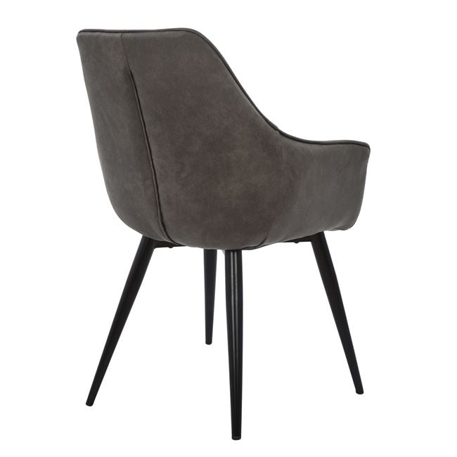 ΠΟΛΥΘΡΟΝΑ MANDO ΜΕ ΓΚΡΙ NUBUCK ΥΦΑΣΜΑ 60x60x84