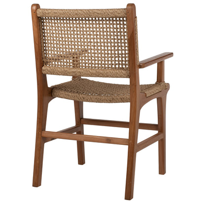 ΠΟΛΥΘΡΟΝΑ ΜΑΣΙΦ ΞΥΛΟ ΤEAK ΦΥΣΙΚΟ RATTAN ΣΧΟΙΝΙ 54x58x88
