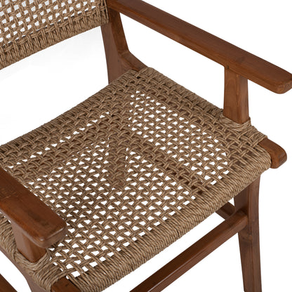 ΠΟΛΥΘΡΟΝΑ ΜΑΣΙΦ ΞΥΛΟ ΤEAK ΦΥΣΙΚΟ RATTAN ΣΧΟΙΝΙ 54x58x88