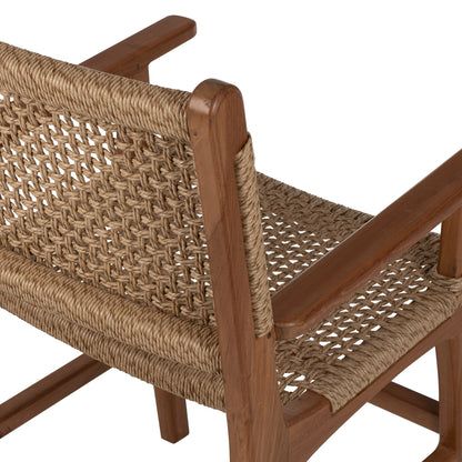 ΠΟΛΥΘΡΟΝΑ ΜΑΣΙΦ ΞΥΛΟ ΤEAK ΦΥΣΙΚΟ RATTAN ΣΧΟΙΝΙ 54x58x88