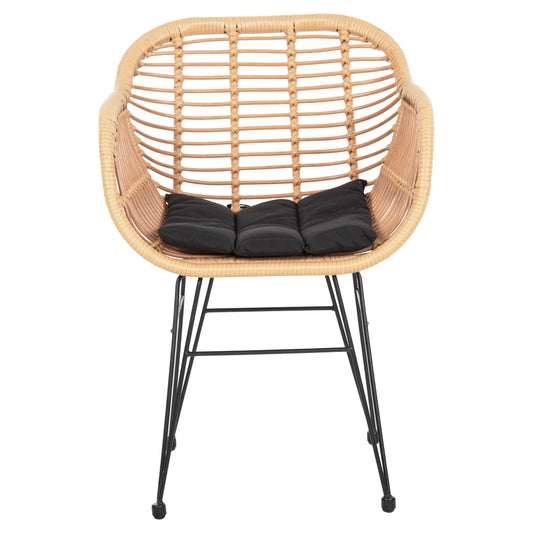 ΠΟΛΥΘΡΟΝΑ ΜΕ ΜΑΞΙΛΑΡΙ ΜΕΤΑΛΛΙΚΗ ALLEGRA ΜΕ WICKER ΜΠΕΖ 58x59x82