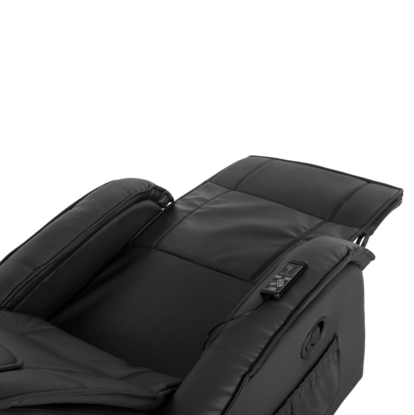 ΠΟΛΥΘΡΟΝΑ RELAX ΜΕ ΜΗΧΑΝΙΣΜΟ MASSAGE ROCCA PU ΜΑΥΡΟ 88x90x80