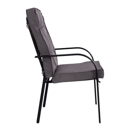 ENDIKA METAL ARMCHAIR IN GREY WITH CUSHION 60x71x105