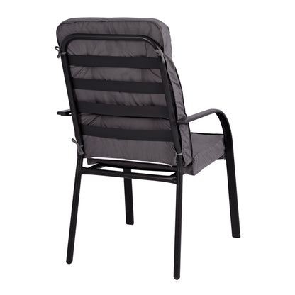ENDIKA METAL ARMCHAIR IN GREY WITH CUSHION 60x71x105